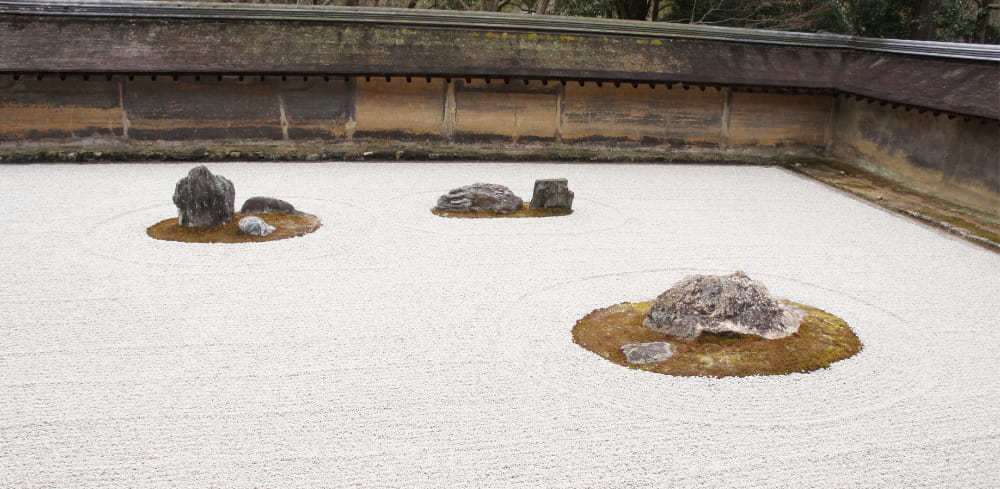 龍安寺石庭奥側の写真